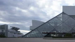 Time Lapse Pan Shot Cleveland Rock &Amp; Roll Hall Of Fame