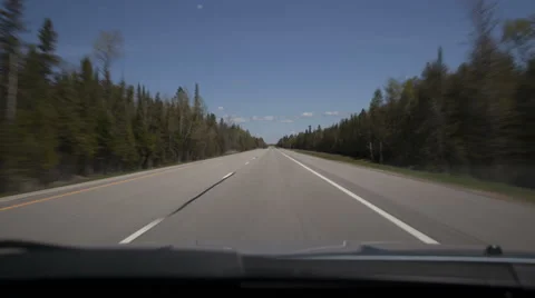 4K Hyperlapse Time Lapse Highway Dashboard Zoom