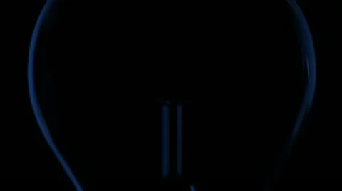 Lightbulb Glowing Blue Outline