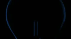 Lightbulb Glowing Blue Outline
