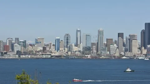Seattle Skyline Cargo Freighter