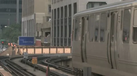 Elevated Train In Chicago