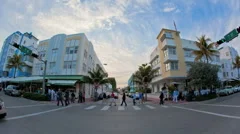 In This Time-lapse View Cars Passing Through Ocean Drive