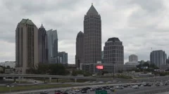 Time Lapse Close Up Atlanta Skyline