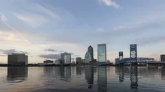 4K Time Lapse Sunset Skyline Jacksonville Florida