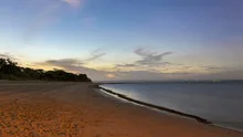 Timelapse sunset at the beach