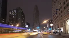 4K Time Lapse Traffic Flatiron Building Nyc