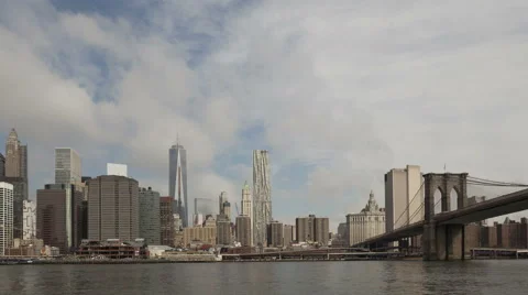 4K Time Lapse Zoom Out Manhattan Skyline