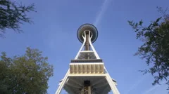 4K Time Lapse Of Seattle Space Needle Night