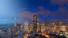 San Francisco Skyline twilight transition