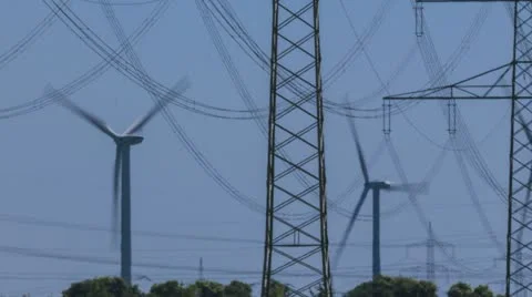 Wind Turbine And Power Lines