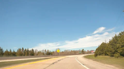 Hyperlapse Mackinac Bridge Drive Sunset