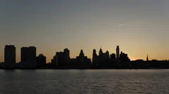 4K Time Lapse Sunset Philadelphia Skyline