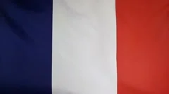 Slowmotion Real Textile Flag Of France