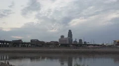 4K Time Lapse Omaha Skyline Sunset