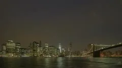 Timelapse Manhatten Skyline Brookly Bridge