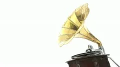 Vintage Gramophone Playing A Record
