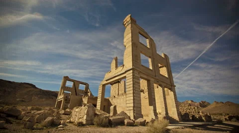 4K Time Lapse Abandoned Building Ghost Town
