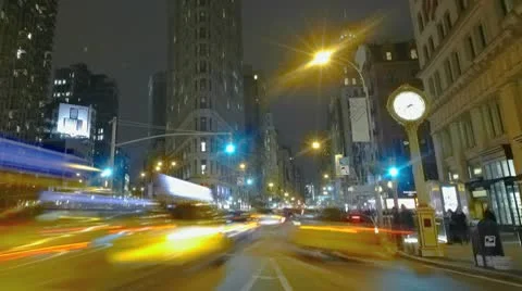 Timelapse Crossing At Flatiron Building