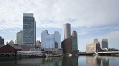 Time Lapse Zoom Out Boston Waterfront