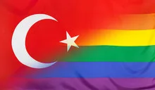 Rainbow Flag merged with Flag of Turkey