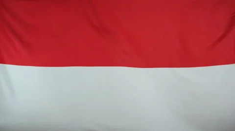 Indonesia Flag Real Fabric Close Up 4K