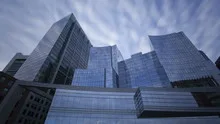 Time lapse glass skyscrapers