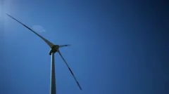 Wind Turbine With Blue Sky