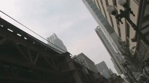 Elevated Train In Chicago