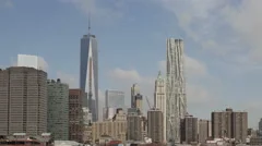 4K Time Lapse Medium Close Up Manhattan Skyline