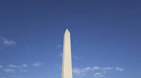 4K Time Lapse Zoom Out Washington Memorial In Washington, Dc, Usa