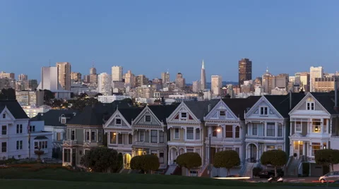 4K Time Lapse Painted Ladies San Francisco Sunset