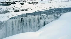 Dettifoss Waterfall In Winter