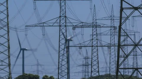 Wind Turbine And Power Lines