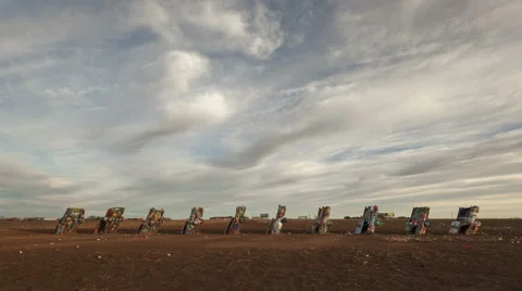 4K Time Lapse Cadillac Ranch Texas