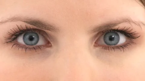 Close Up Womans Eyes With Eyelash