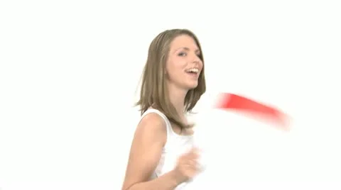 Woman Dances With Polish Flag