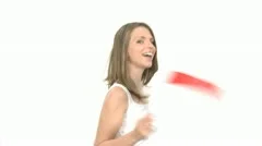 Woman Dances With Polish Flag