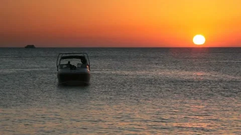 Boating At Ibiza Sunset
