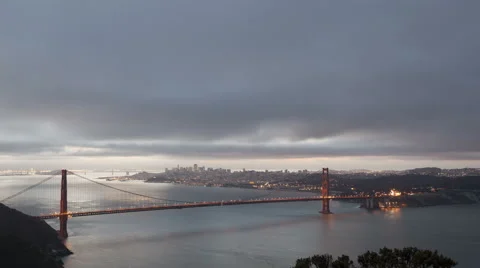 4K Time Lapse Sunrise Golden Gate Bridge