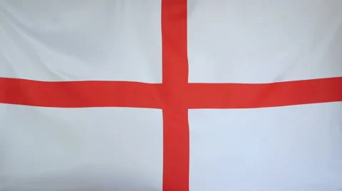England Flag Real Fabric Close Up 4K