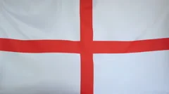 England Flag Real Fabric Close Up 4K