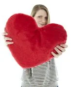 Woman With Heart Pillow
