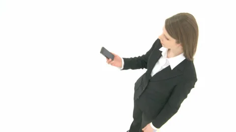 Business Woman Takes Call
