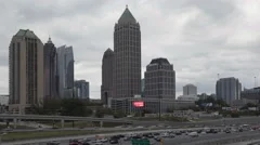 4K Time Lapse Zoom Out Atlanta Skyline
