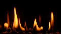 Fireplace Burning Close Up