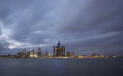 Detroit Skyline Twilight