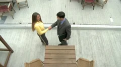 Greeting With Shake Hands Elevated View