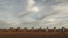 4K Time Lapse Pan Shot Cadillac Ranch Texas