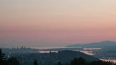 4K Time Lapse Vancouver Cityscape View At Sunset
